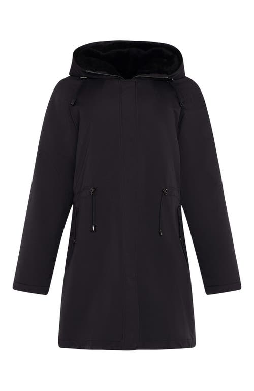 Gorski Reversible Shearling Hooded Coat In Black