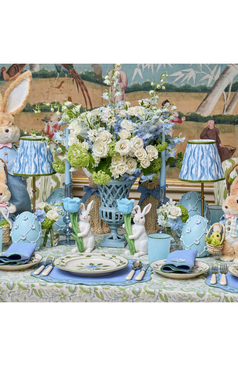 Mrs. Alice Ikat Lampshade, Alternate, color, Blue