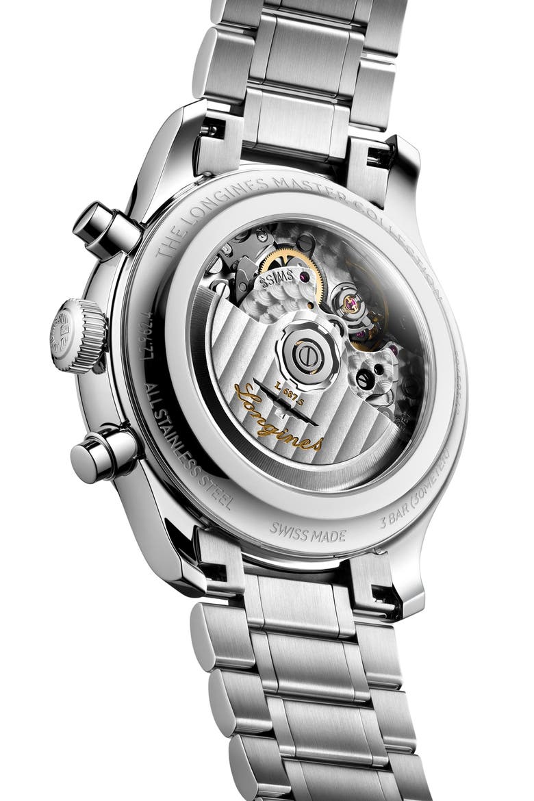 Master Collection Automatic Moon Phase Bracelet Watch, 41mm, Alternate, color, SILVER