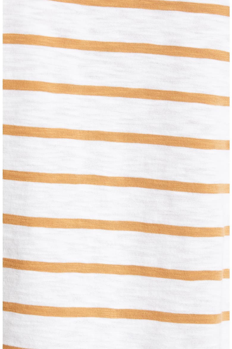 Mason Stripe Puff Sleeve Baseball T-Shirt, Alternate, color, WHITE CAMEL