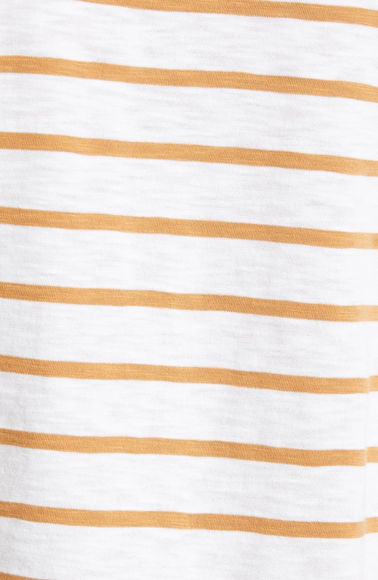 Veronica Beard Mason Stripe Puff Sleeve Baseball T-Shirt, Alternate, color,