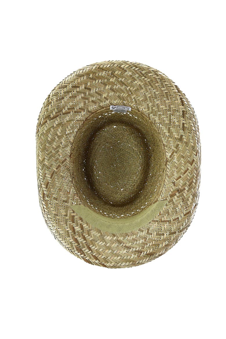 Rush Straw Gambler Hat with Wide Brim, Alternate, color, Natural