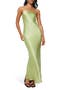 Haley Strapless Satin Maxi Dress