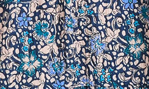 The Good Journey Floral Long Sleeve Empire Waist Tiered Maxi Dress In Multi