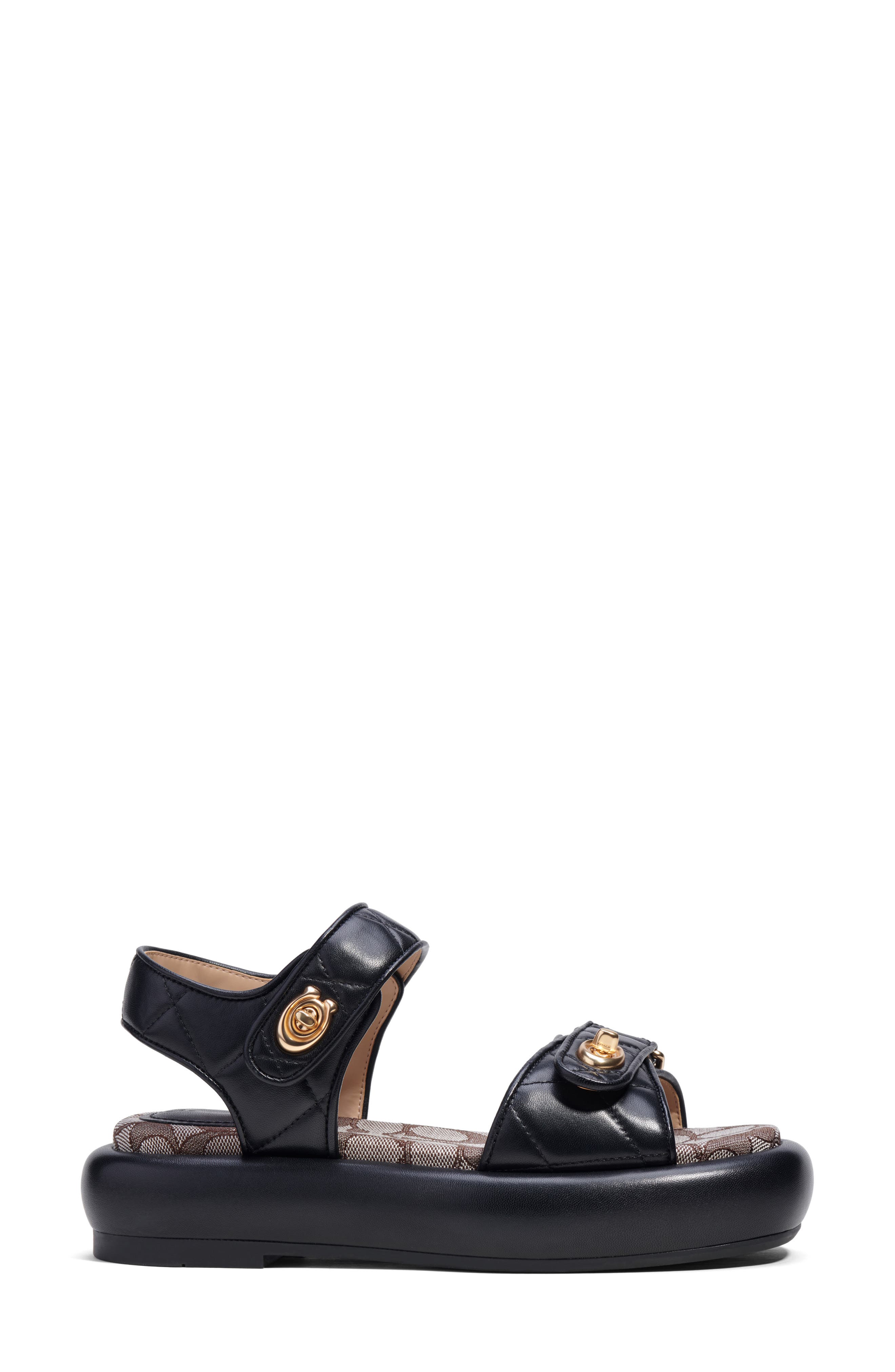 COACH Peyton Quilted Platform Sandal, Alternate, color, 