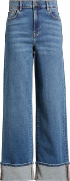 HIDDEN JEANS Cuffed High Waist Dad Jeans