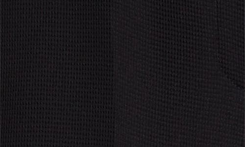 Emporio Armani Tech Waffle Straight Leg Pants In Black