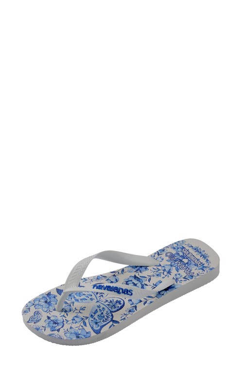 Havaianas X Farm Rio Porcelain Garden Flip Flop In Multi
