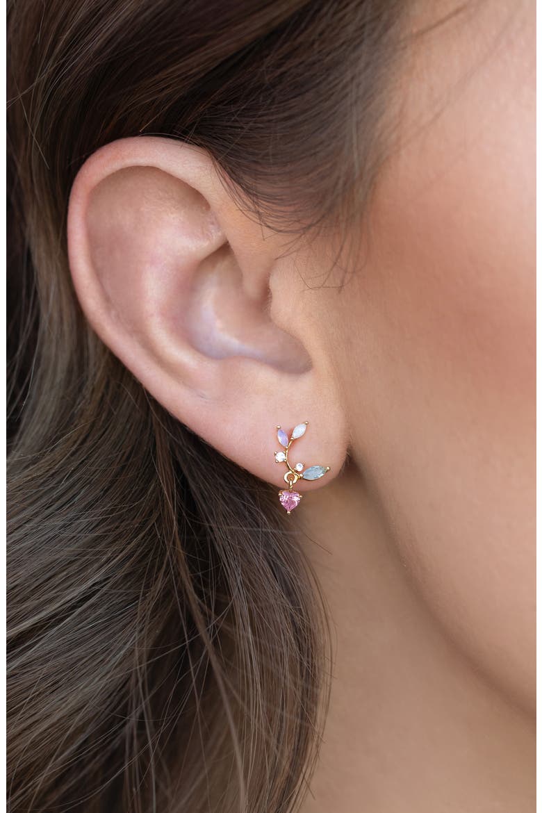 Love Blooms Earrings, Alternate, color, GOLD