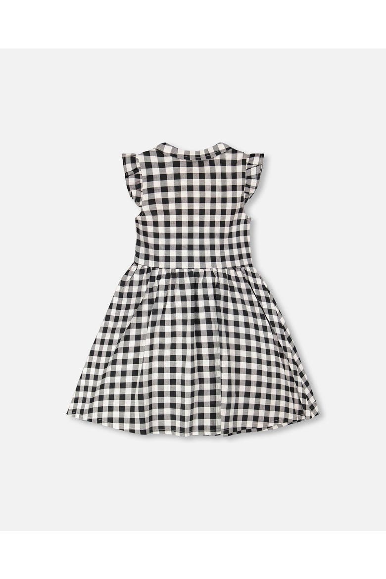 Classic Sleeveless Gingham Button Down Dress, Alternate, color, Black Gingham