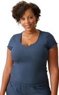 Kindred Bravely Ribbed Modal Notched Nursing T-Shirt