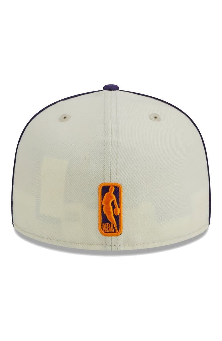 New Era Men's New Era Cream/Purple Phoenix Suns Piping 2-Tone 59FIFTY Fitted Hat, Alternate, color, 