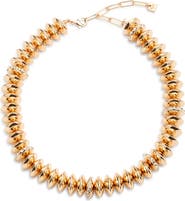 Open Edit Metallic Bead Collar Necklace