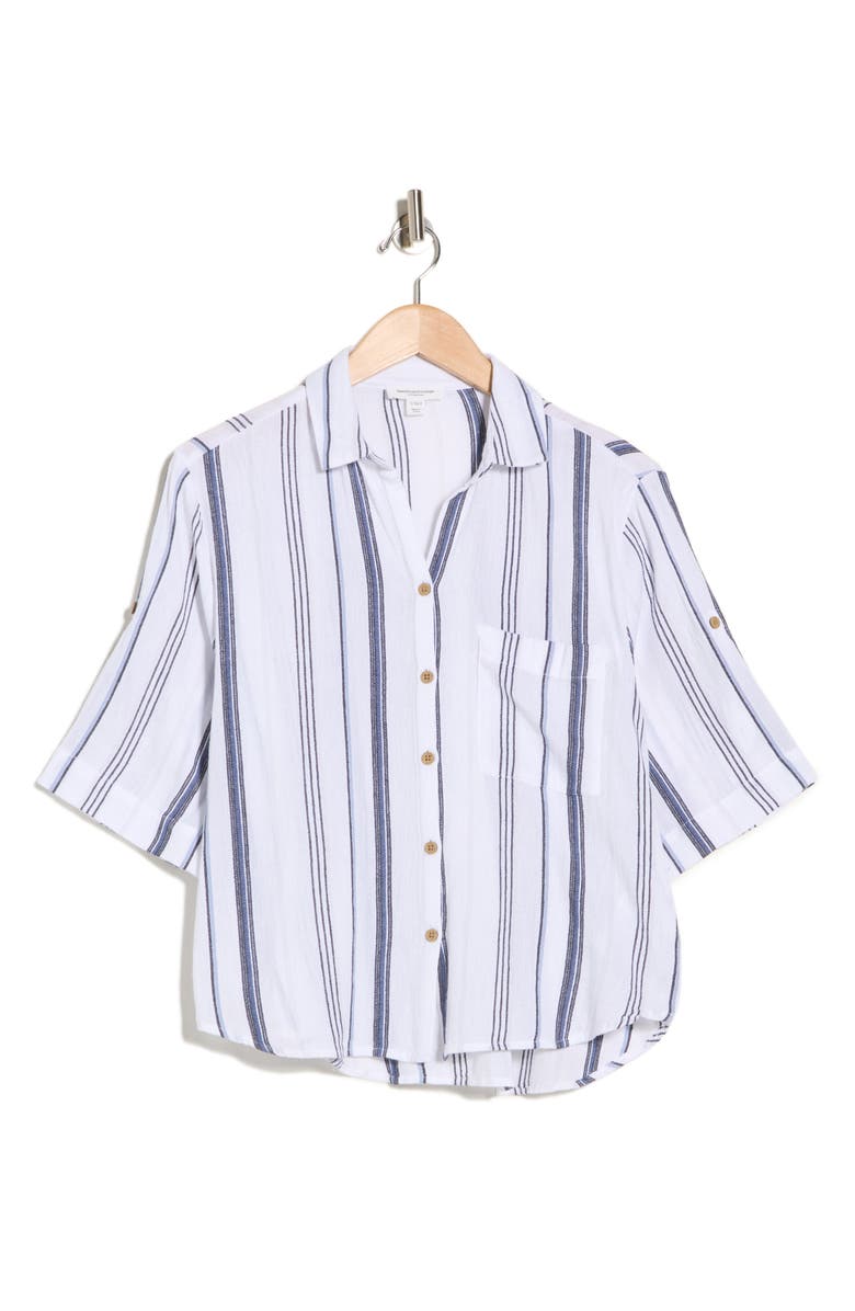 beachlunchlounge Murphy Button Up Shirt, Alternate, color, Glacier