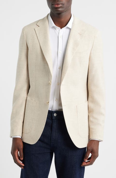 Heston Slim Fit Glen Plaid Wool Sport Coat