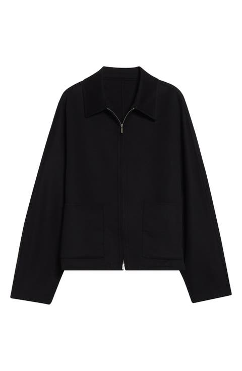 Crop Wool 
Cashmere Bomber Jacket