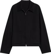 FERRAGAMO Crop Wool & Cashmere Bomber Jacket