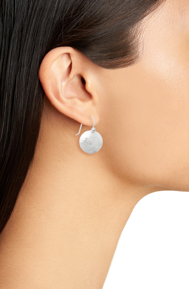 Ippolita Diamond & Hammered Dome Earrings, Alternate, color,