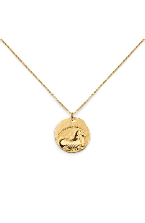 Monica Vinader Zodiac Charm Pendant Necklace In Gold
