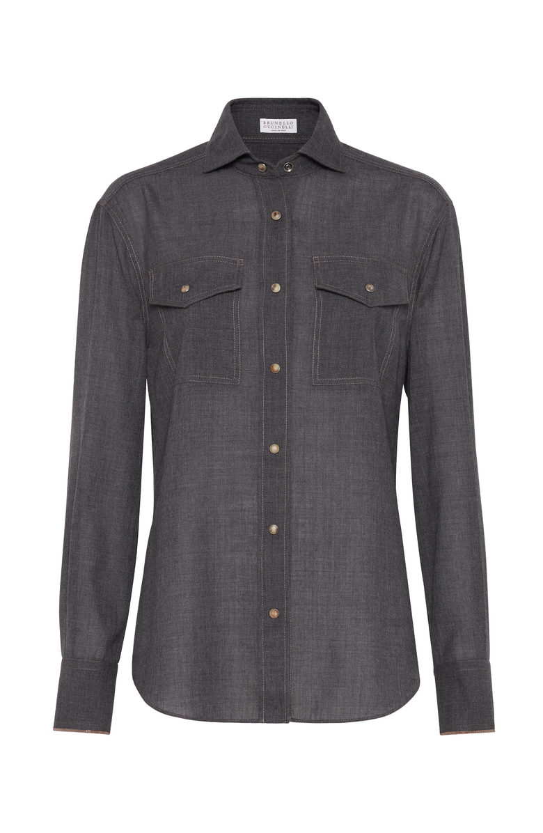 Brunello Cucinelli Organza shirt, Main, color, 