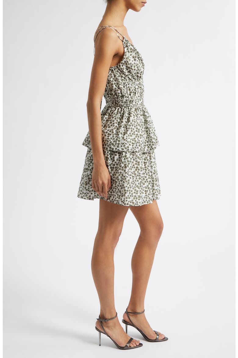 Theodore Clover Print Minidress, Alternate, color, MARSHMALLOW/ MERMAID