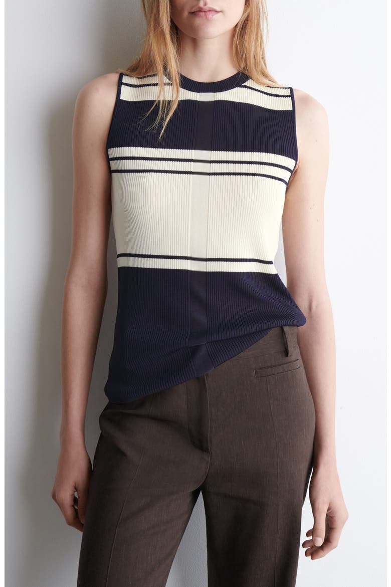 Agave Rib Sweater Vest, Main, color, BLUE DARK