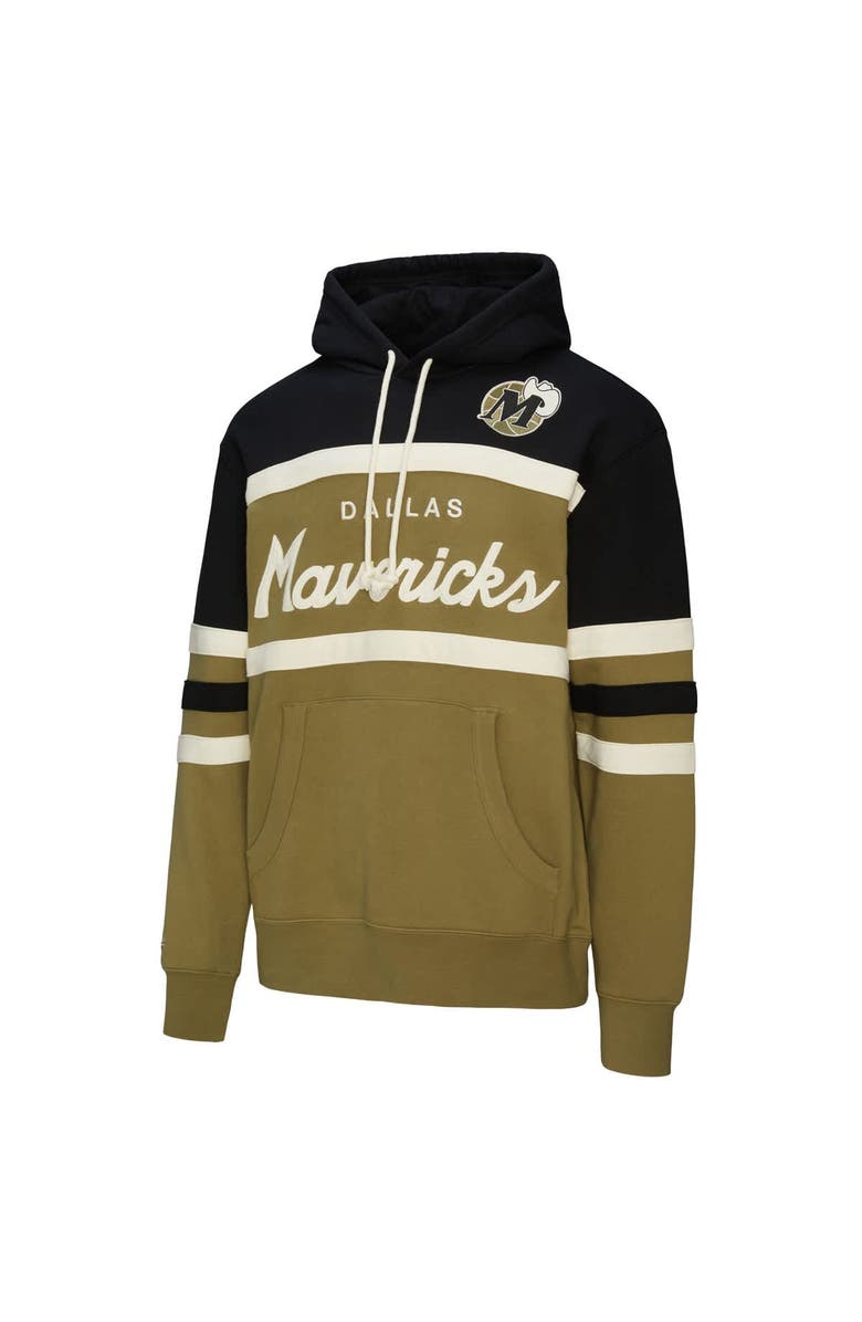Mitchell & Ness Men's Mitchell & Ness Olive Dallas Mavericks Double Clutch Head Coach Hoodie, Alternate, color, Olive