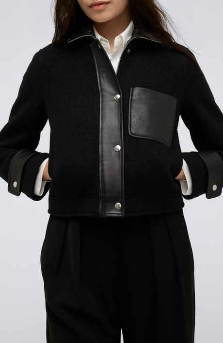 Kenneth Cole Wool Blend Crop Jacket