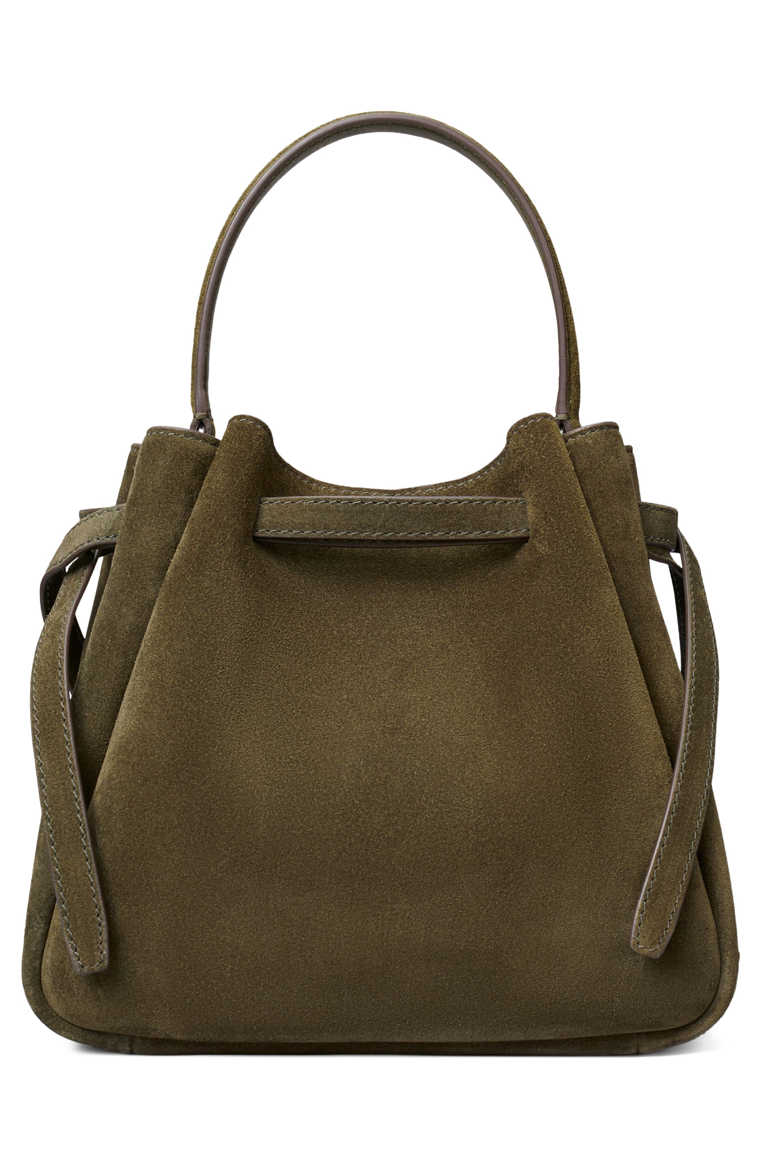 Romy Suede Bucket Bag, Alternate, color, LECCIO