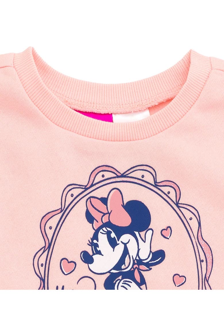 Minnie Mouse Fleece Sweatshirt and Flare Leggings Set, Alternate, color, Pink Minnie Mouse