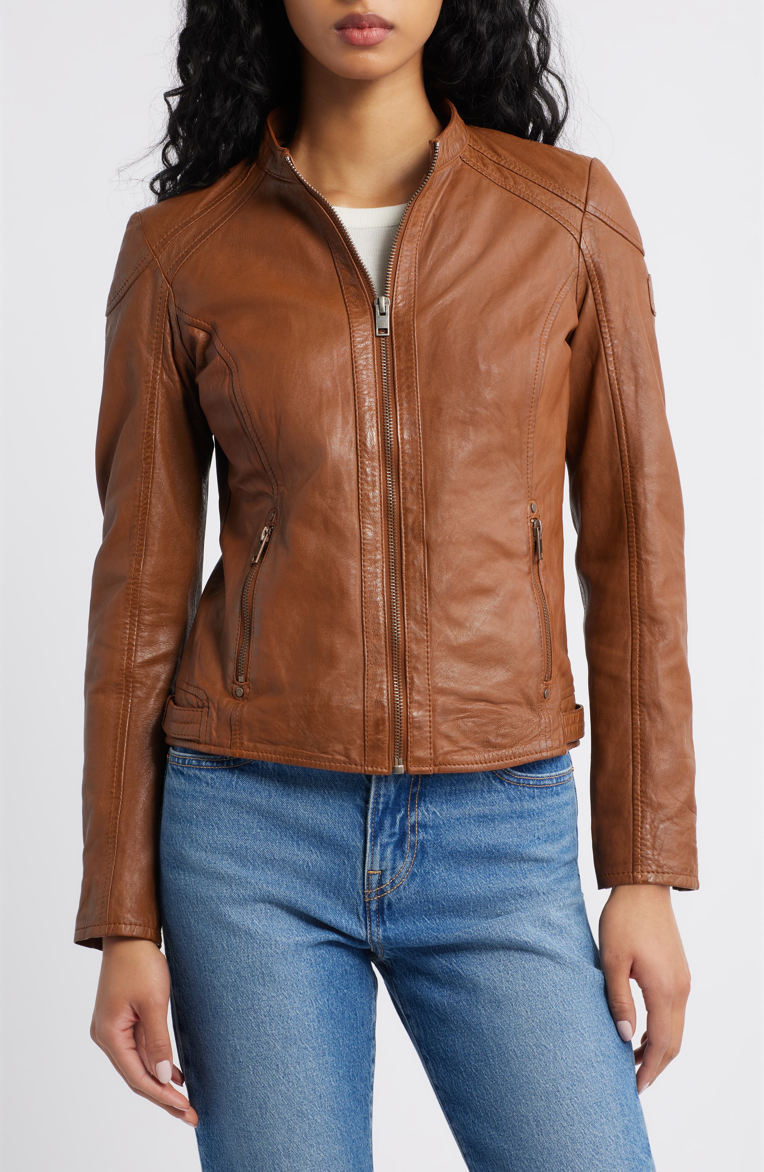 Allice Leather Moto Jacket - image 2