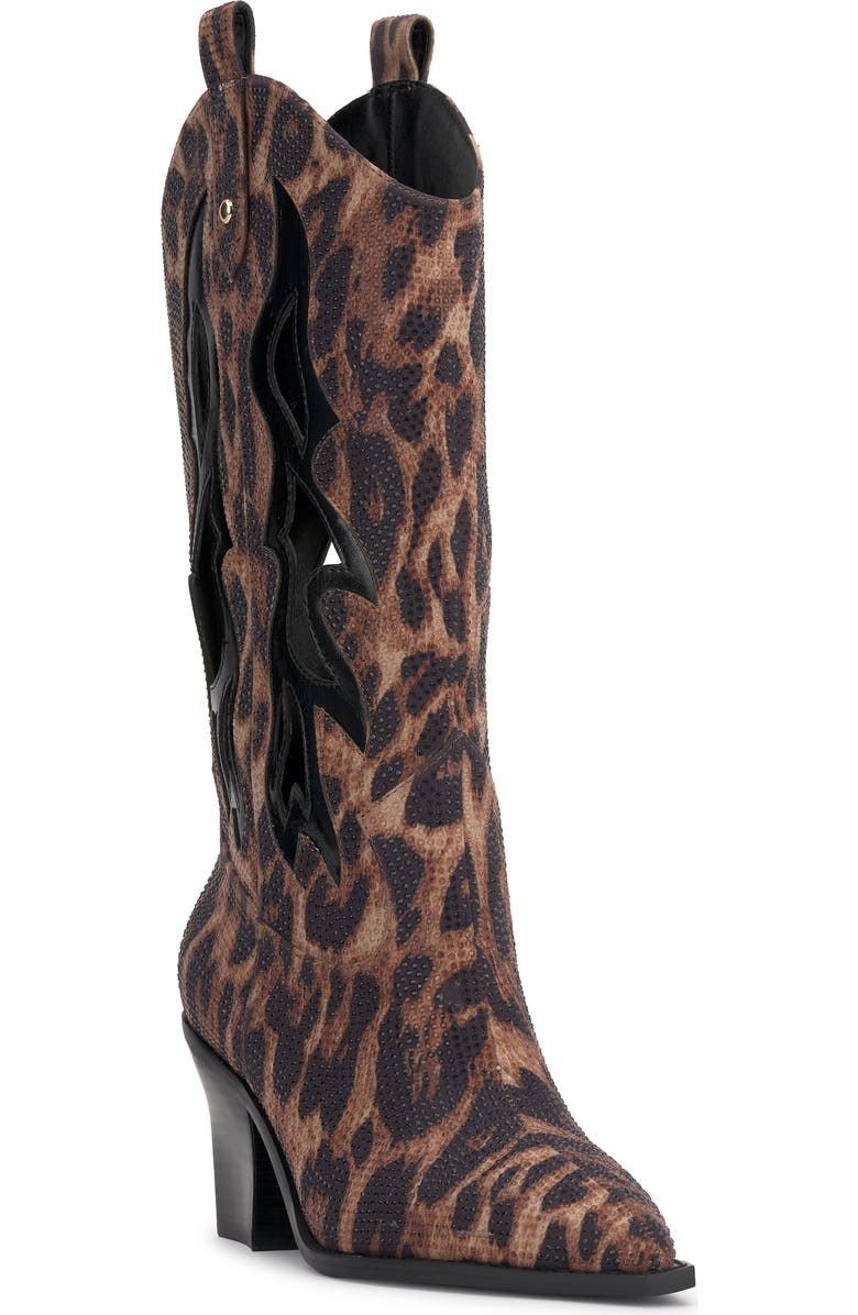 Jessica Simpson Ginika Pointed Toe Western Boot, Main, color, Natural Dolly Leopard