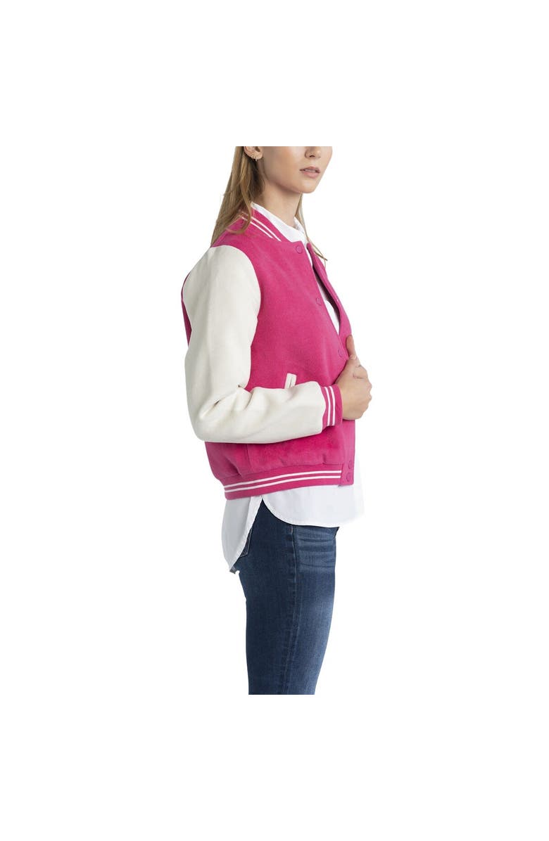 LUSSO Women's Lusso Pink Boston Red Sox Priya Full-Snap Varsity Jacket, Alternate, color, Pink
