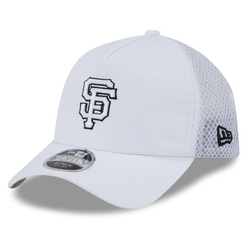 Men's New Era White San Francisco Giants 2026 Batting Practice Apex 9FORTY Adjustable Trucker Hat