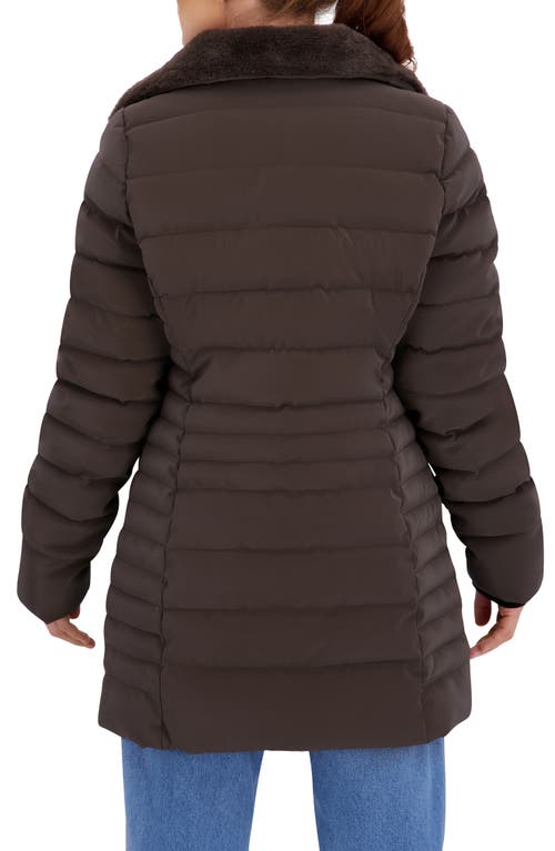Ookie & Lala Carbon Stadium Puffer Jacket In Brown