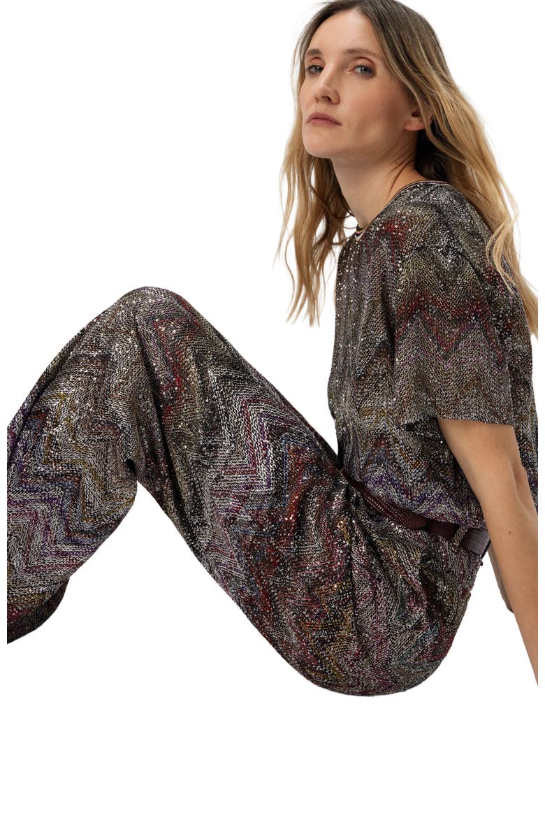 Wide Leg Pants With Zigzag Pattern, Alternate, color, Multicoloured