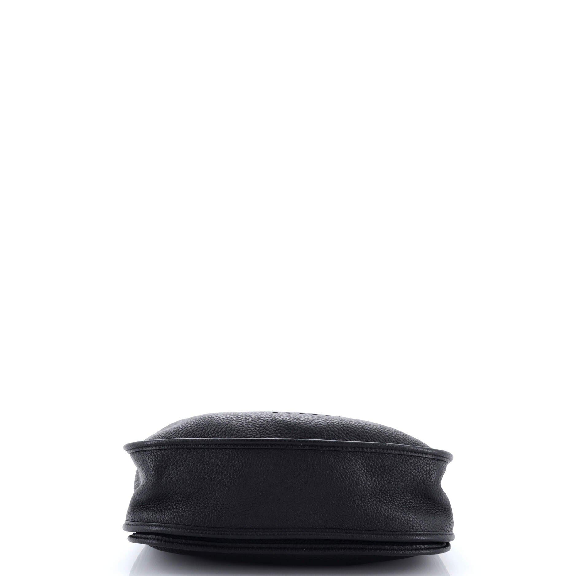 Pre-Owned Hermes Evelyne Bag Gen III Clemence GM, Alternate, color, Noir