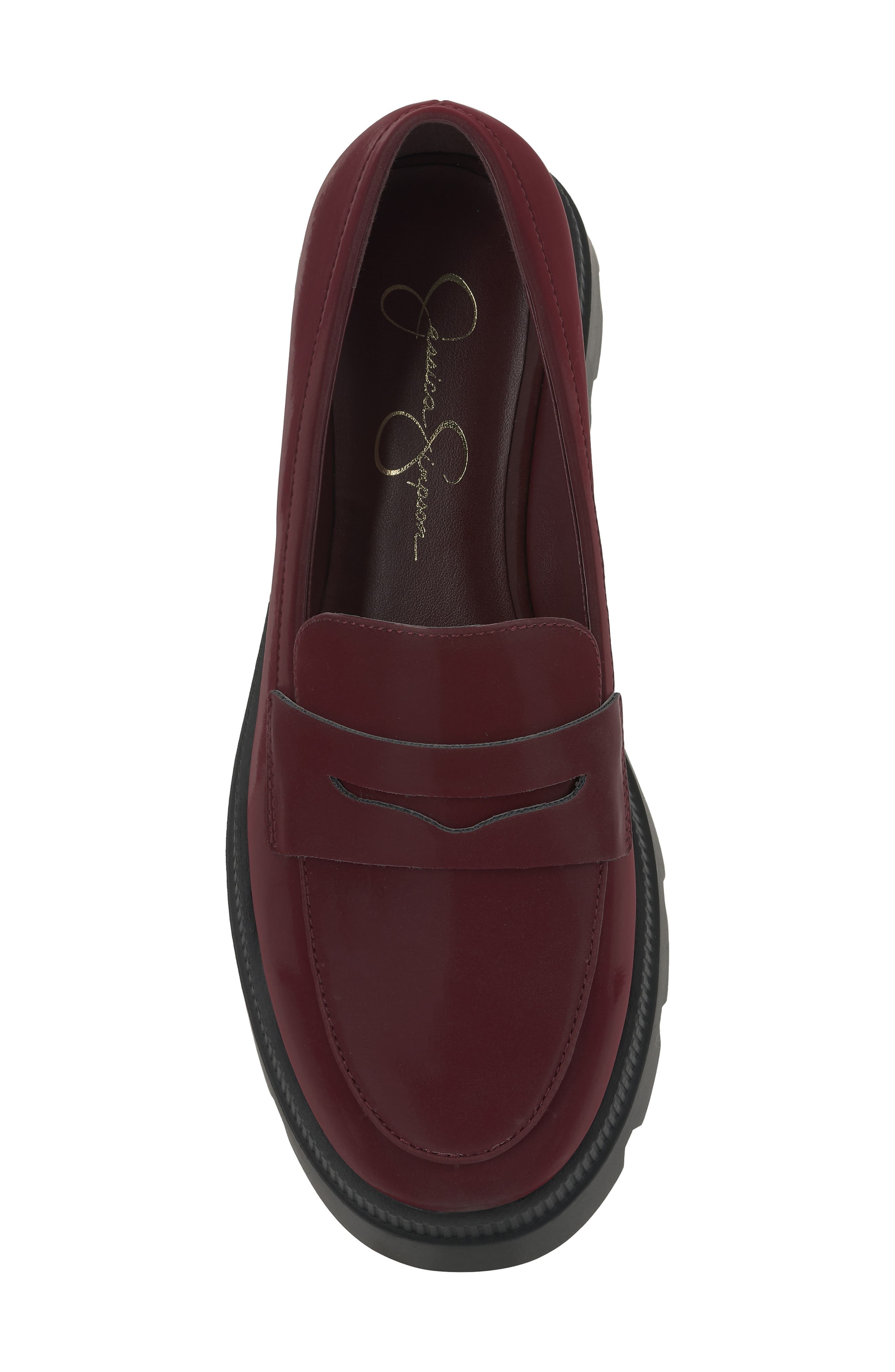 Ullinia Platform Loafer, Alternate, color, DARK CHERRY