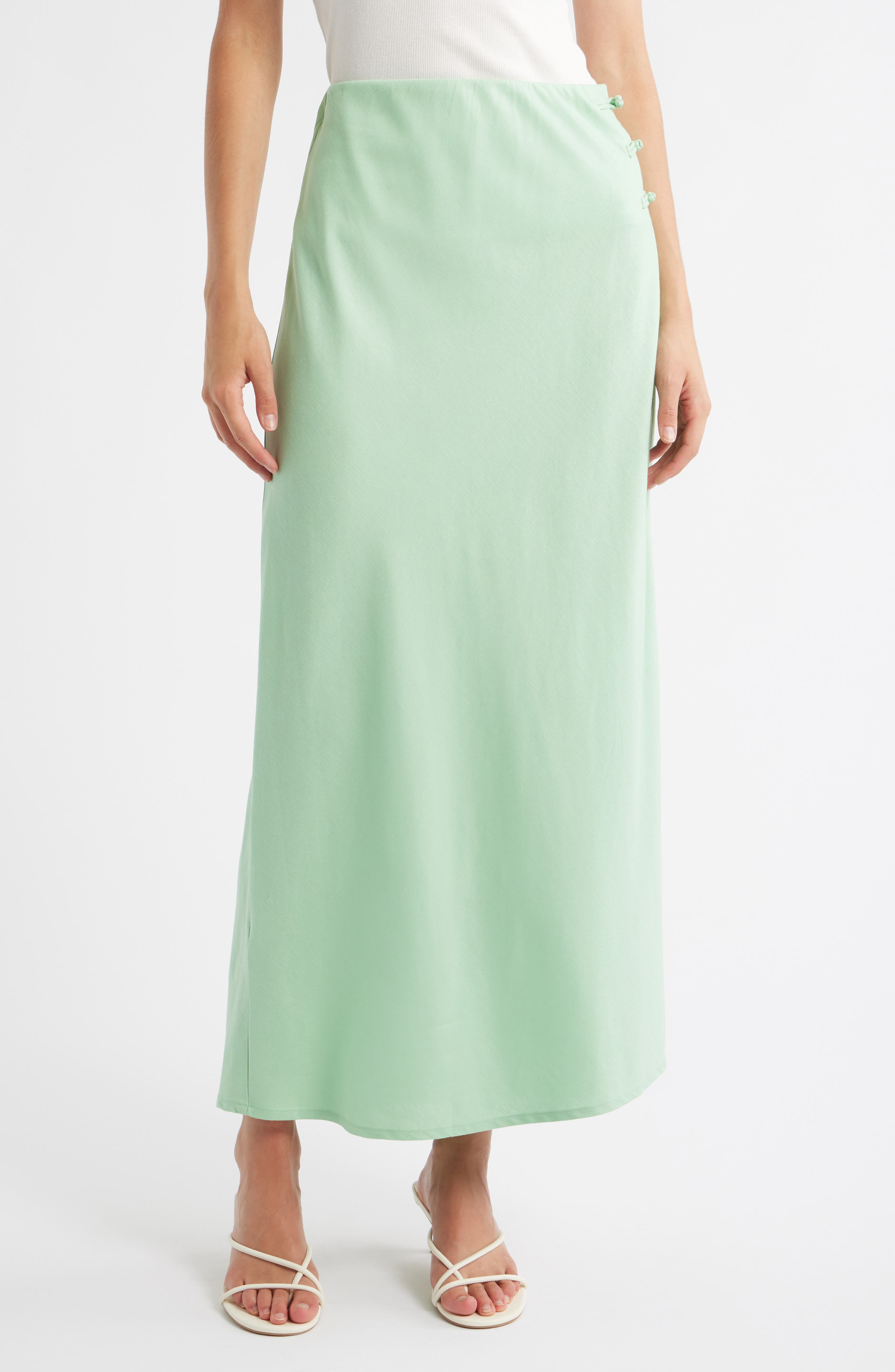 MANGO Woven Maxi Skirt