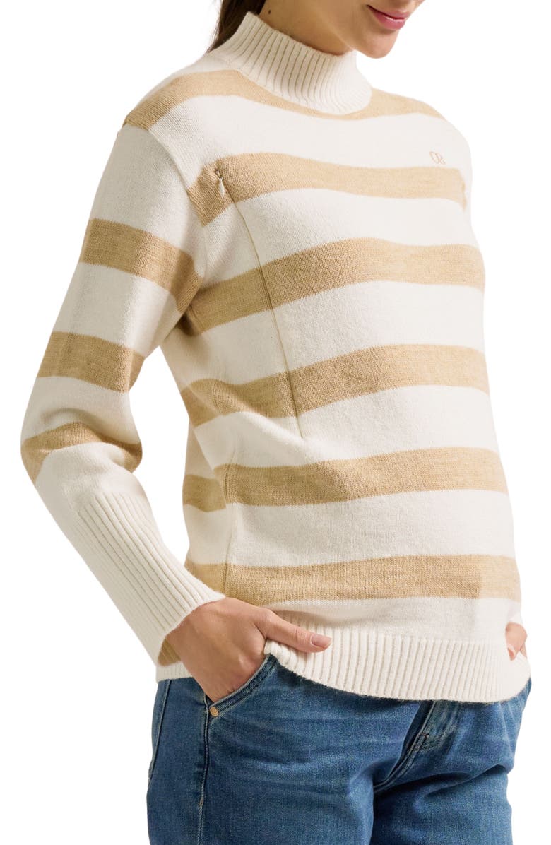 Cache Coeur Cabourg Maternity & Nursing Sweater, Main, color, Beige/Ivory