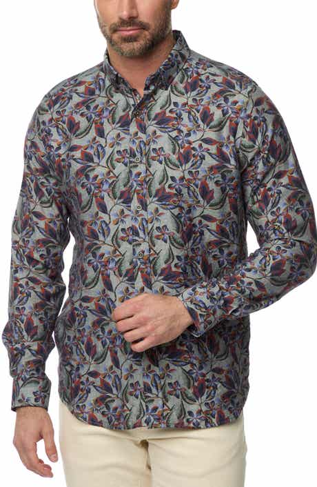 Robert Graham Ziton Tailored Fit Floral Cotton Button-Up Shirt