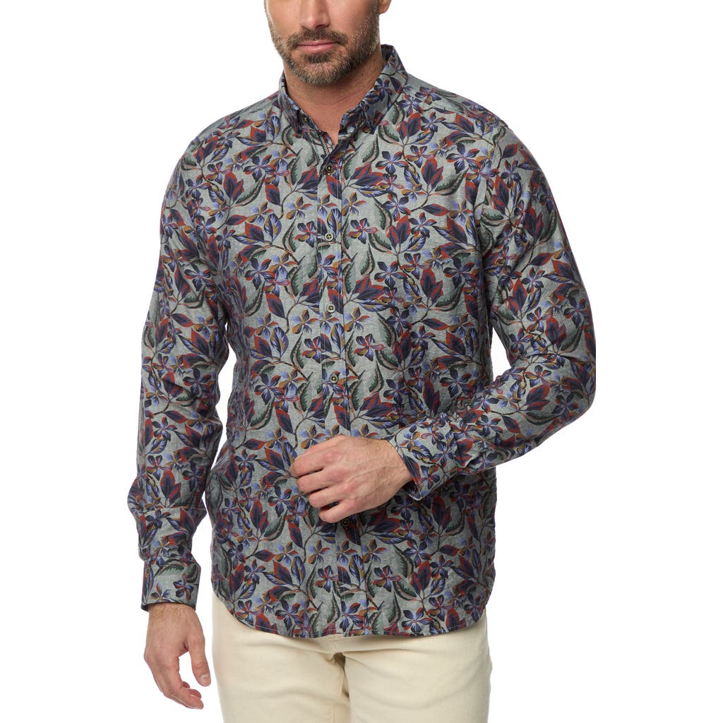 Robert Graham Ziton Tailored Fit Floral Cotton Button-up Shirt In Multi