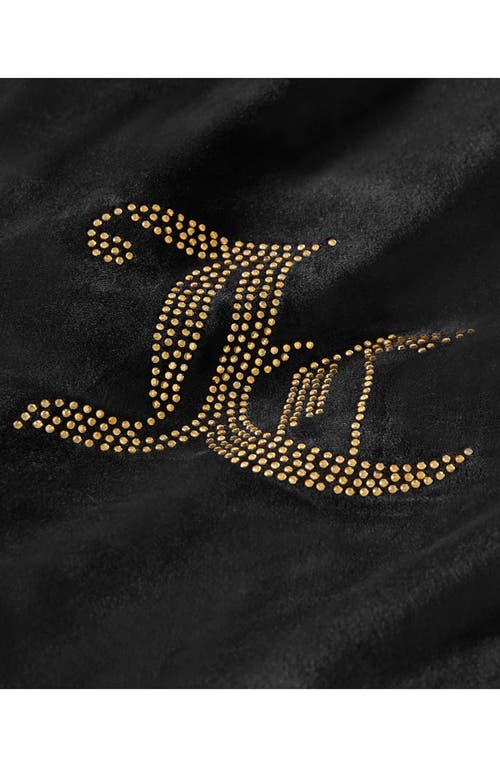Juicy Couture Black Velour Comforter Set In Black