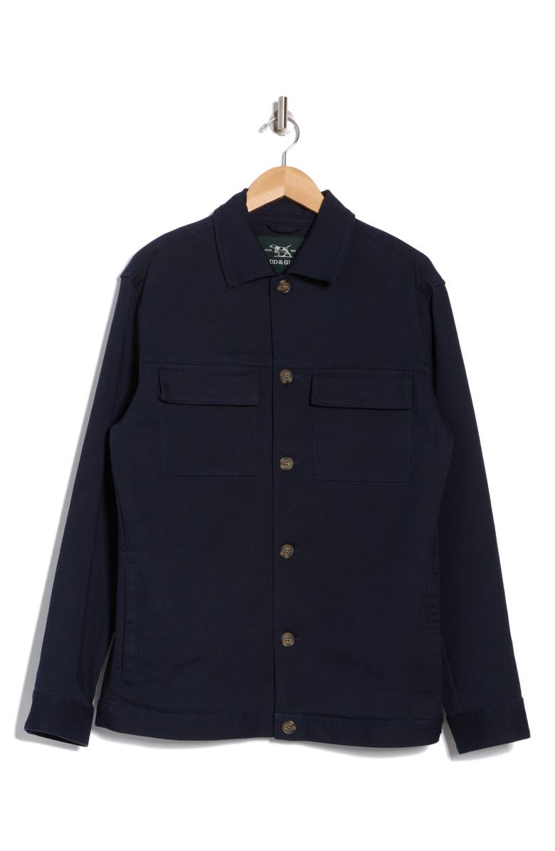 Rodd & Gunn Nagle Cove Stretch Cotton Shirt Jacket, Alternate, color, Navy