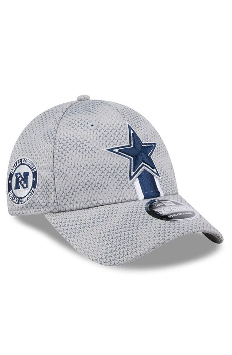 New Era Men's New Era Gray Dallas Cowboys 2024 Sideline 9FORTY Stretch-Snap Hat, Main, color, Gray