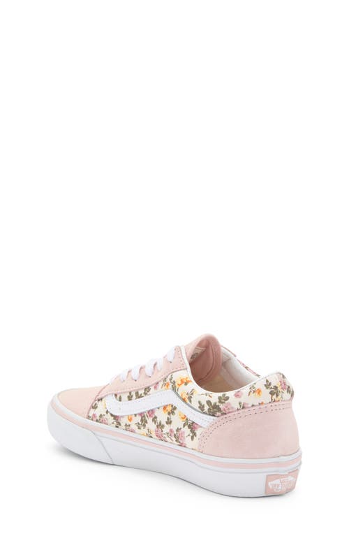 Vans Kids' Old Skool Romantic Floral Low Top Sneaker In Romantic Floral Pink/multi