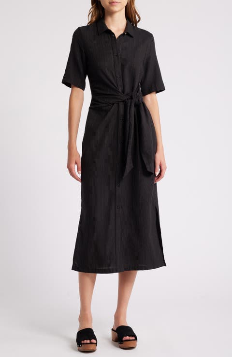 Christiana Tie Front Shirtdress