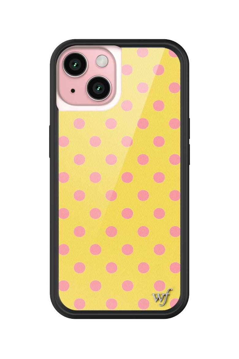 Polka Dot | Yellow and Pink iPhone Case, Alternate, color, Yellow