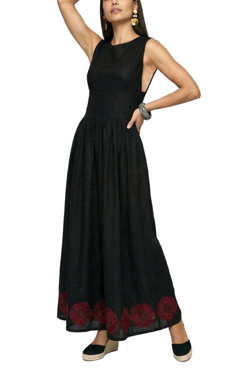 Vanessa Wide Leg Embroidered Jumpsuit