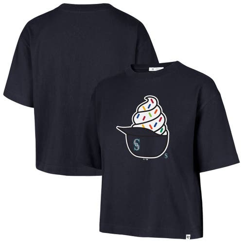 47 Brand '47  Navy Seattle Mariners Ice Cream Helmet T-shirt In Blue